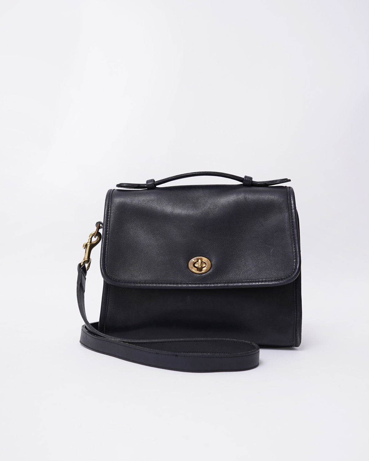 Black Leather Shoulder Bag