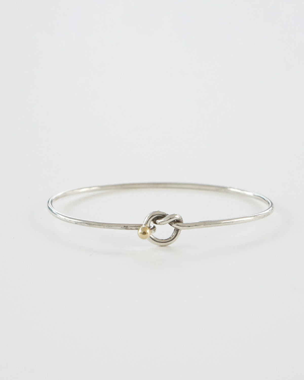 Silver x 18k Gold Love Knot Hook Eye Bracelet
