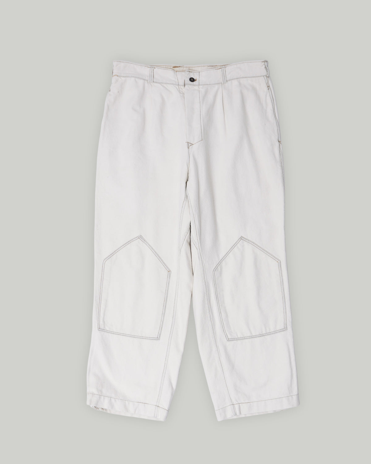 White Double Knee Work Trousers