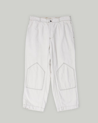 White Double Knee Work Trousers