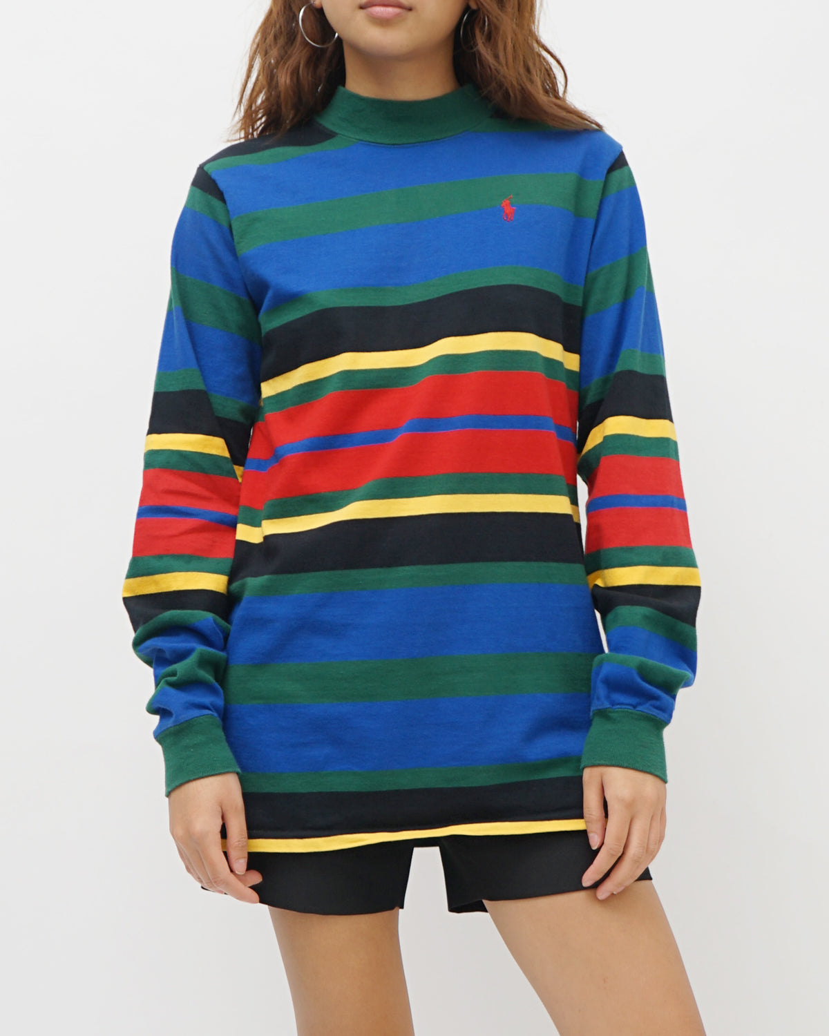 Polo Mock Neck Tee L/S