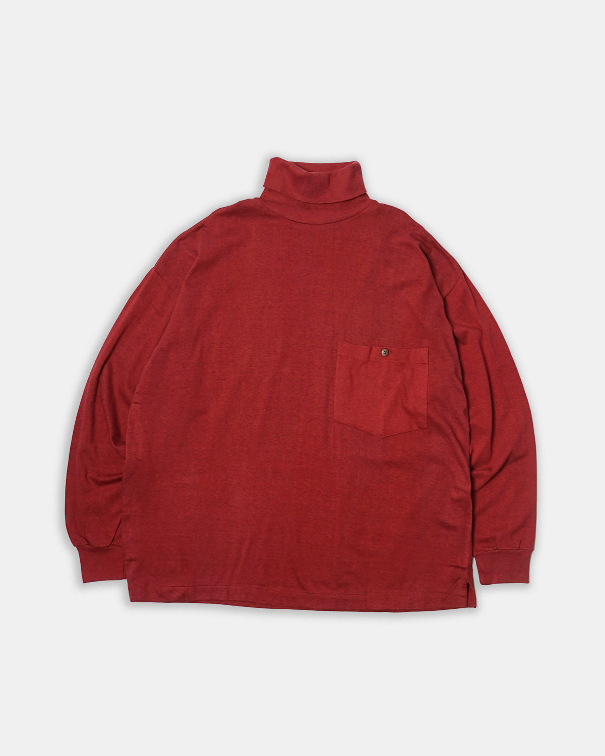 Pocket Turtle Neck L/S / Burgundy