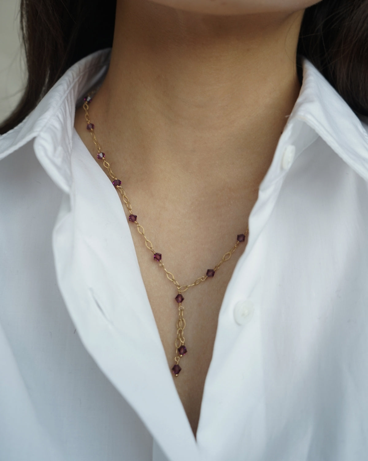 14k Gold x Amethyst Necklace