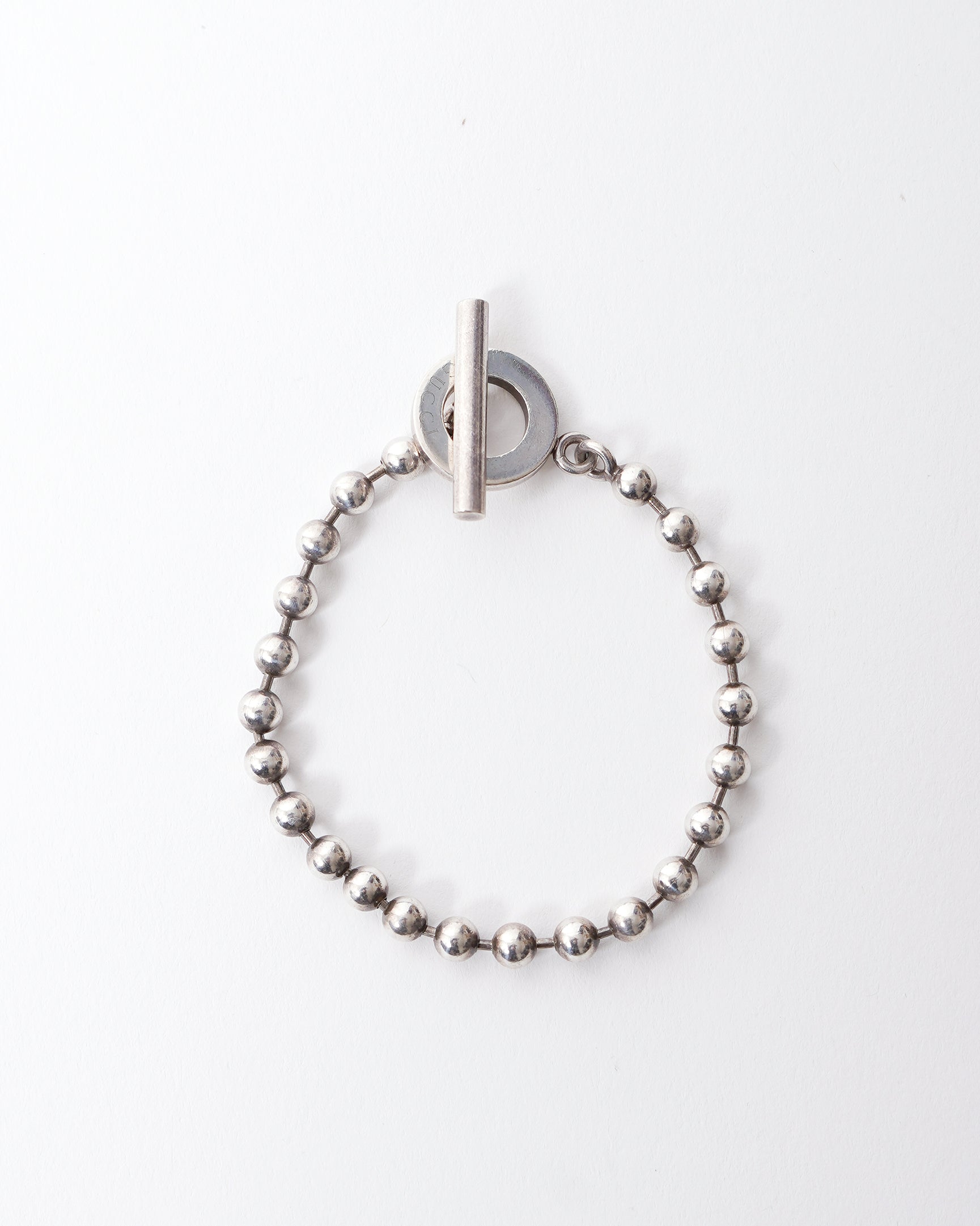 アクセサリー OldGUCCIFlatBallChainCombinationBracelet Silver Ball Chain Bracelet – Front General Store