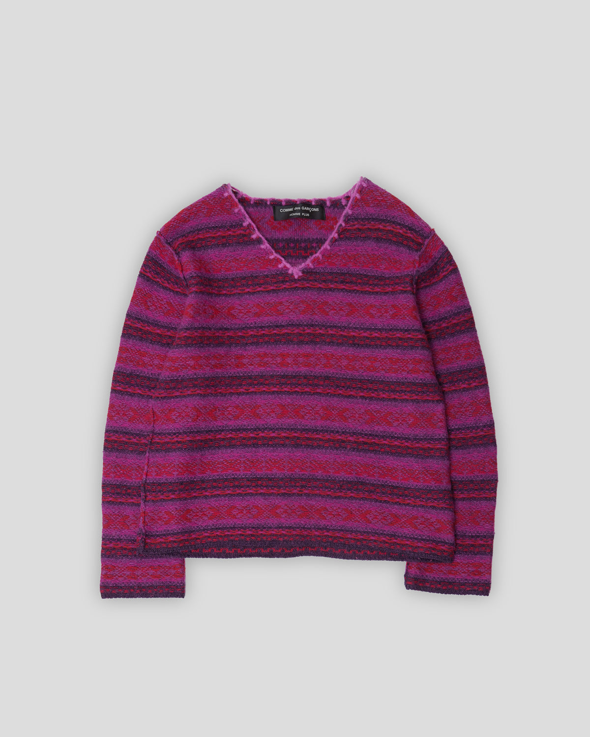 V-Neck Patterned Sweater