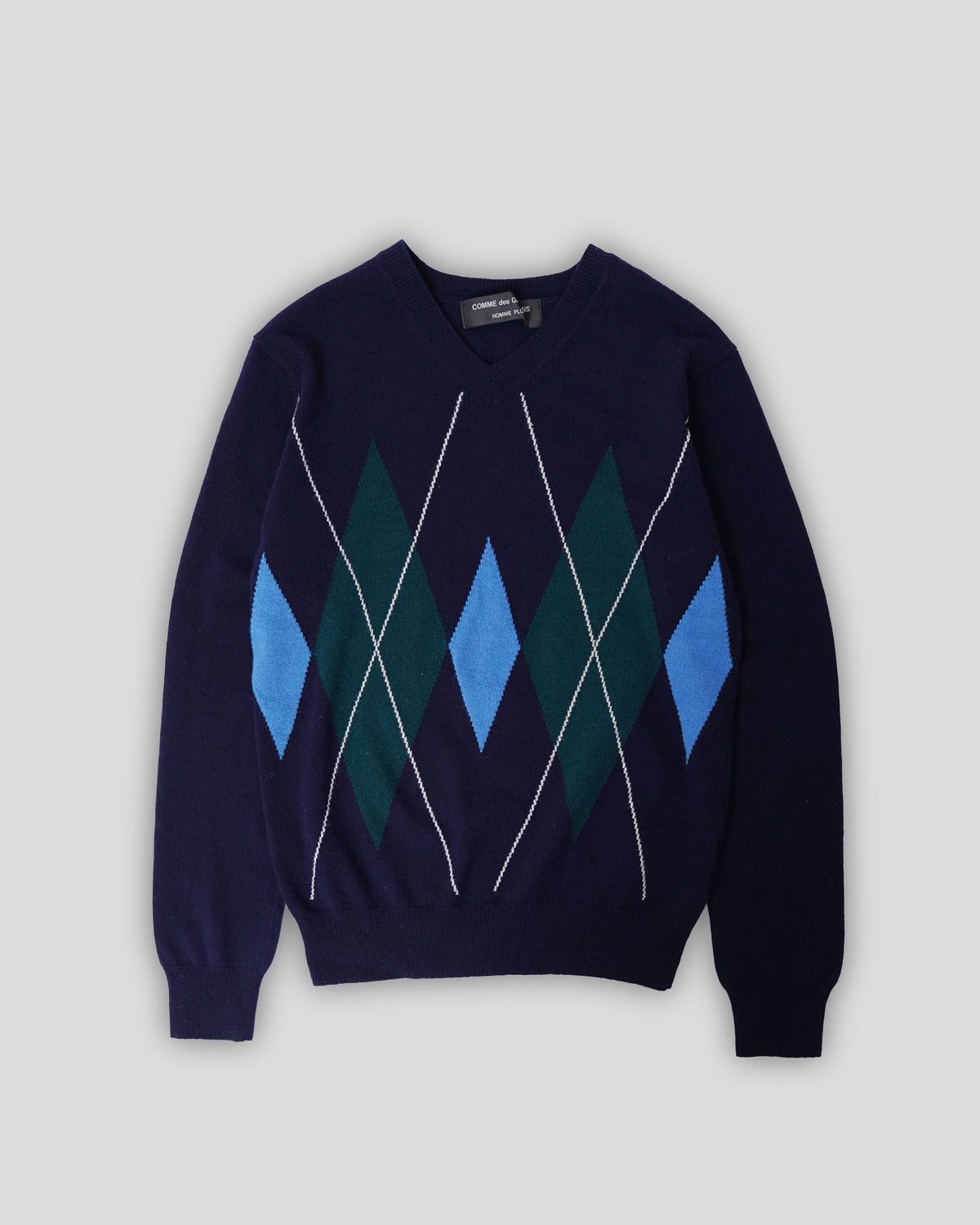 Comme des Garcons - Homme Plus V-neck Argyle Sweater