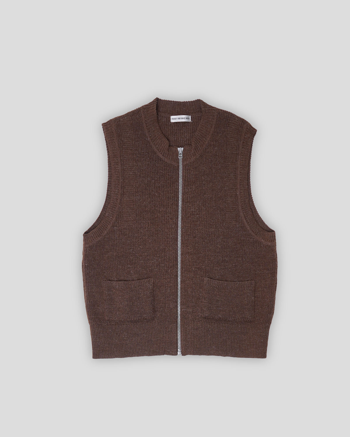 Zip-up Wool Knitted Vest