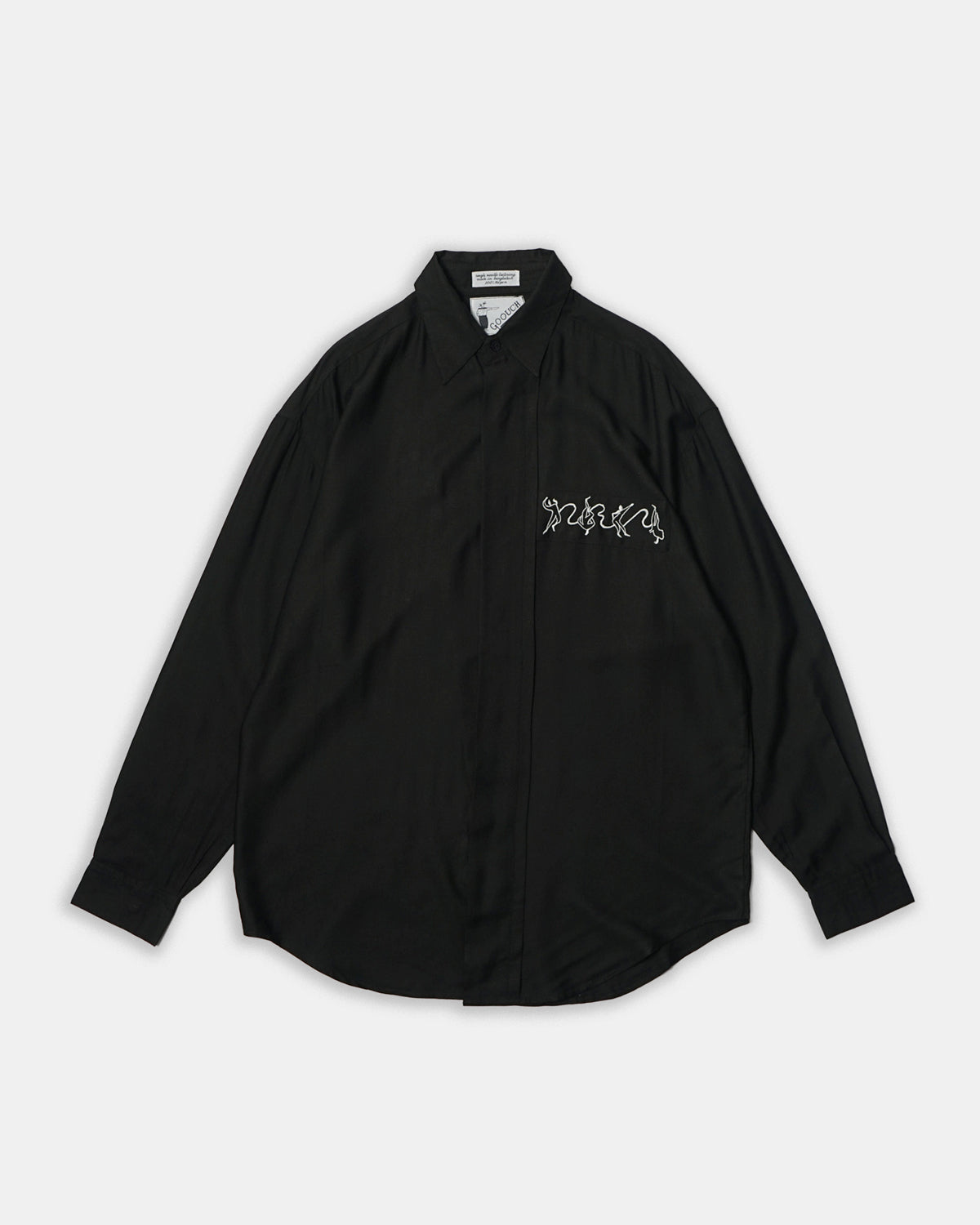 Front Fly Rayon Shirt w/ Embroidery