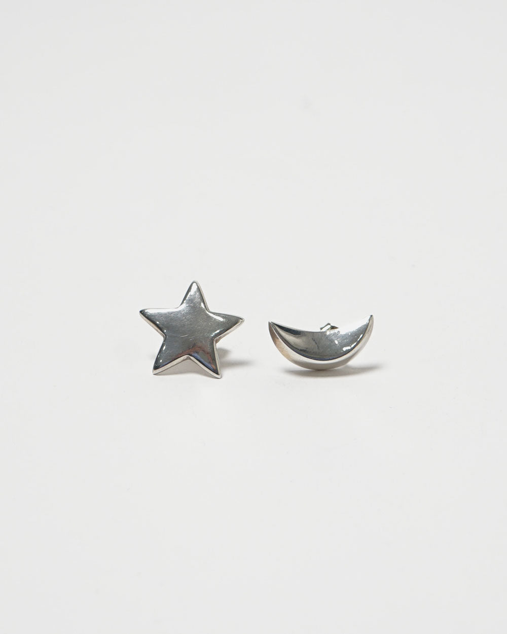 Silver Star & Moon Earrings