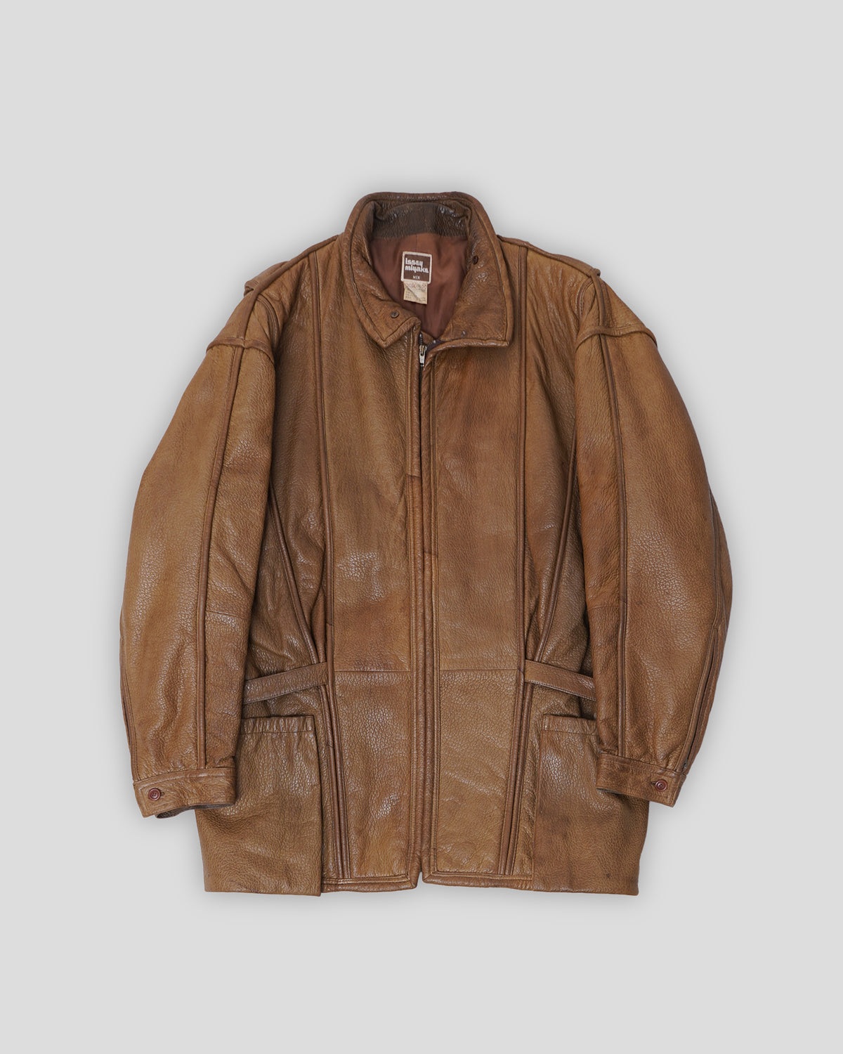トップス 1980s ISSEY MIYAKE MEN leather point sw Issey Miyake 1980s convertible 6-in-1 leather jacket, new items