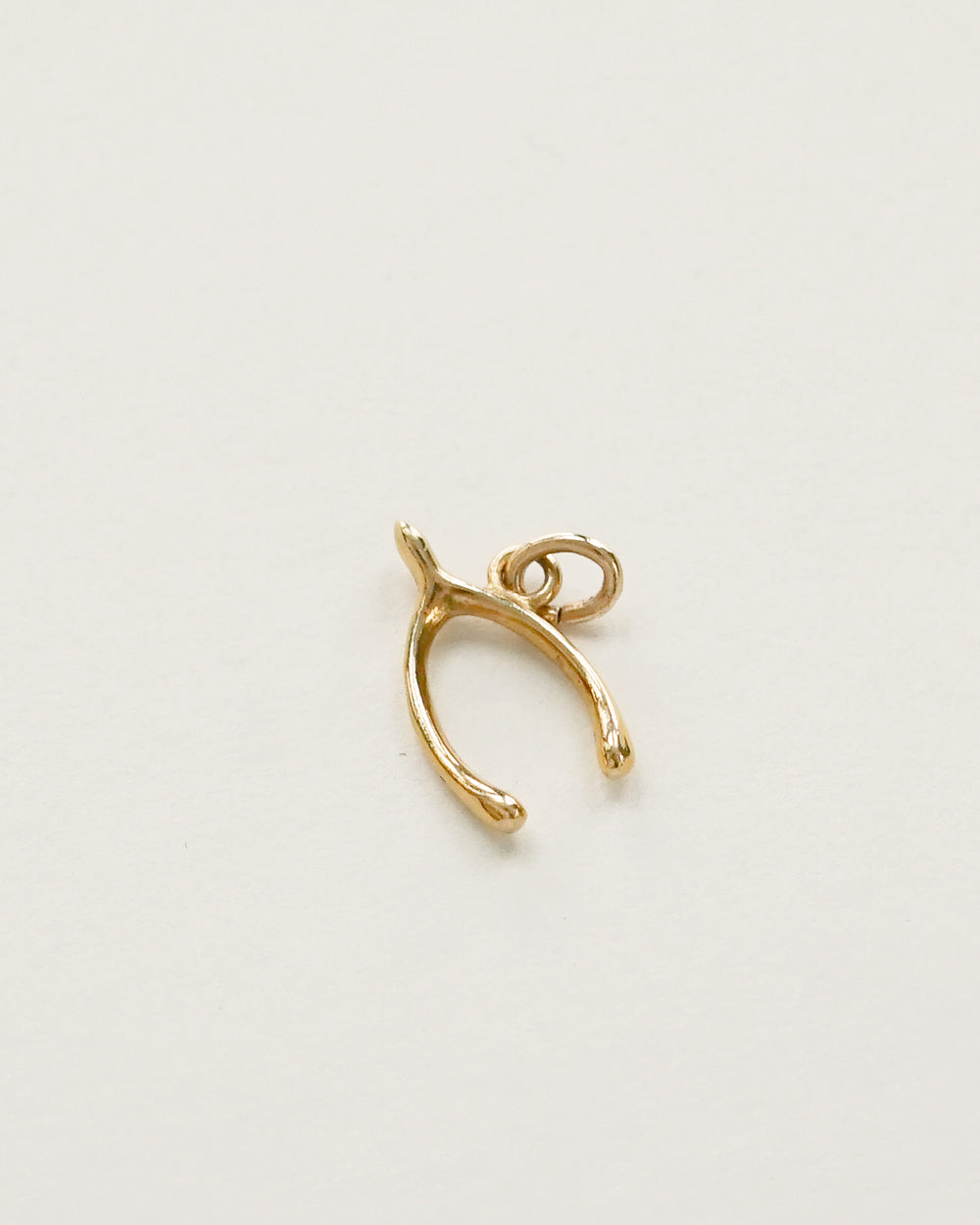 14k Gold Wishbone Charm