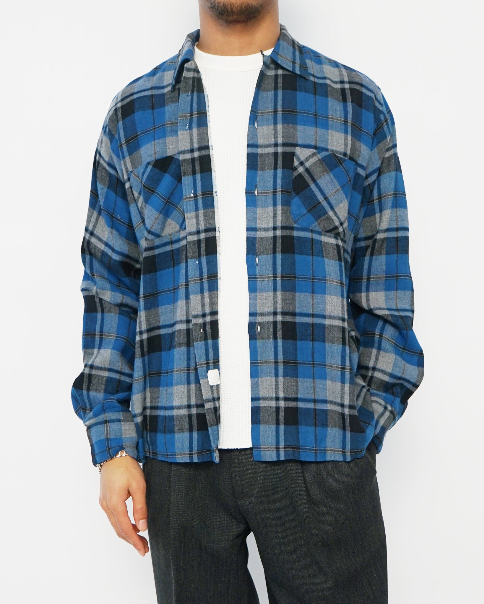 シャツ Plaid Rayon Shirt 1950's Plaid Rayon Shirt – Front General Store