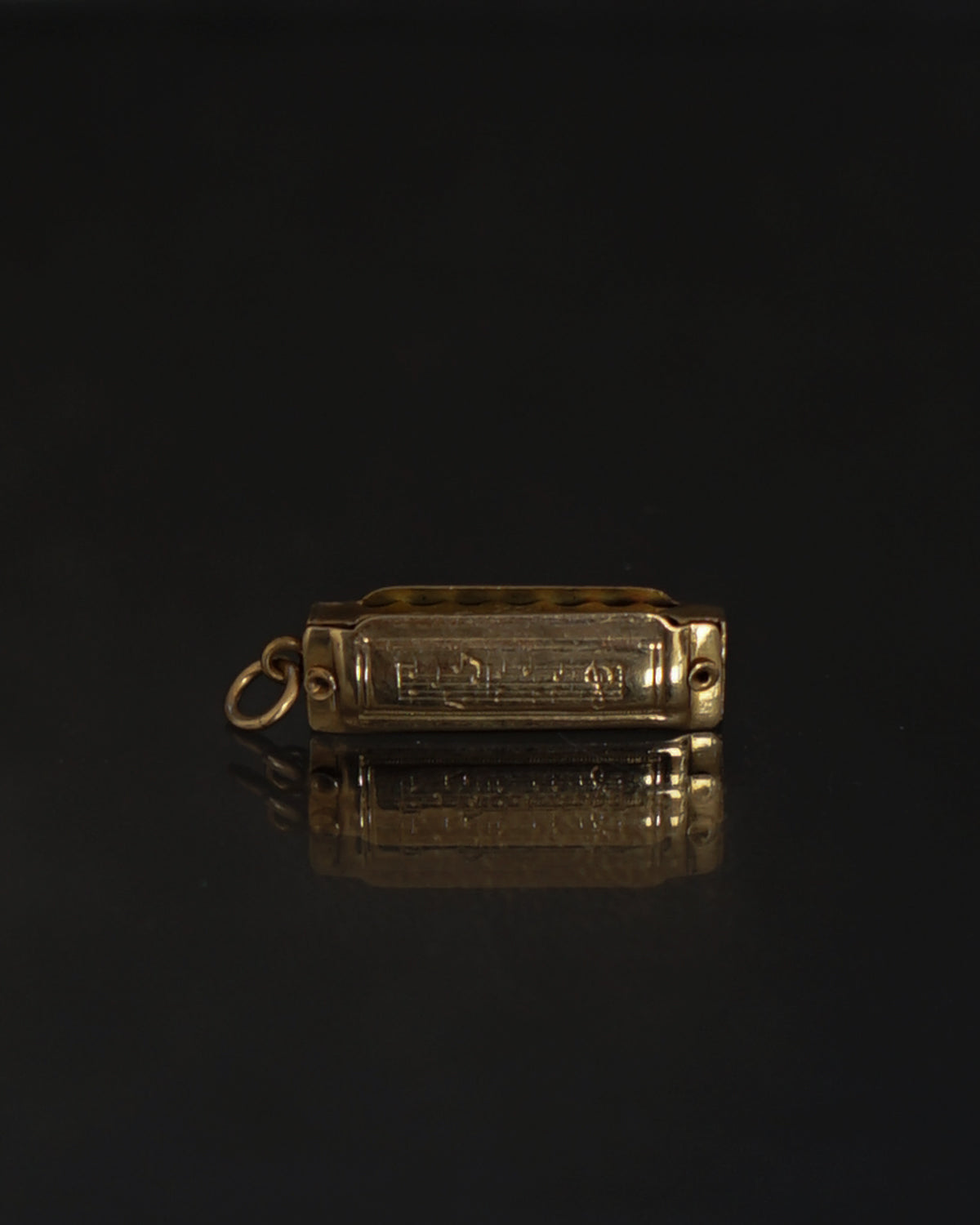 14k Gold Harmonica Charm