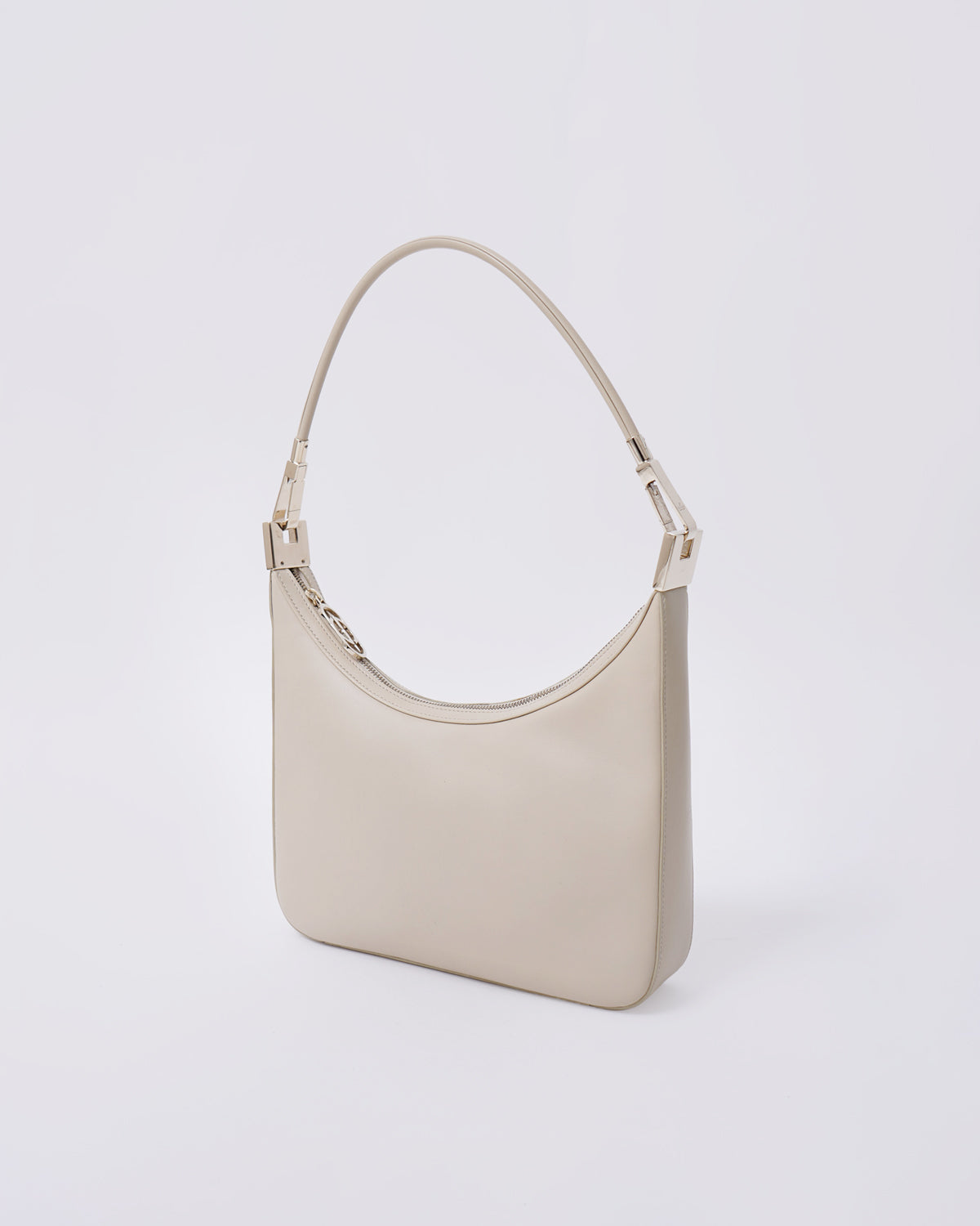 White Leather One Shoulder Bag