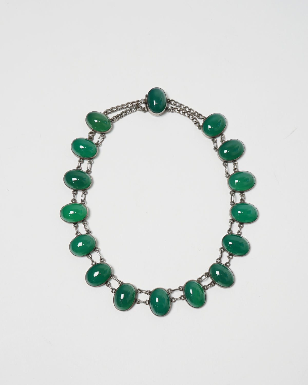 Silver x Green Onyx Necklace
