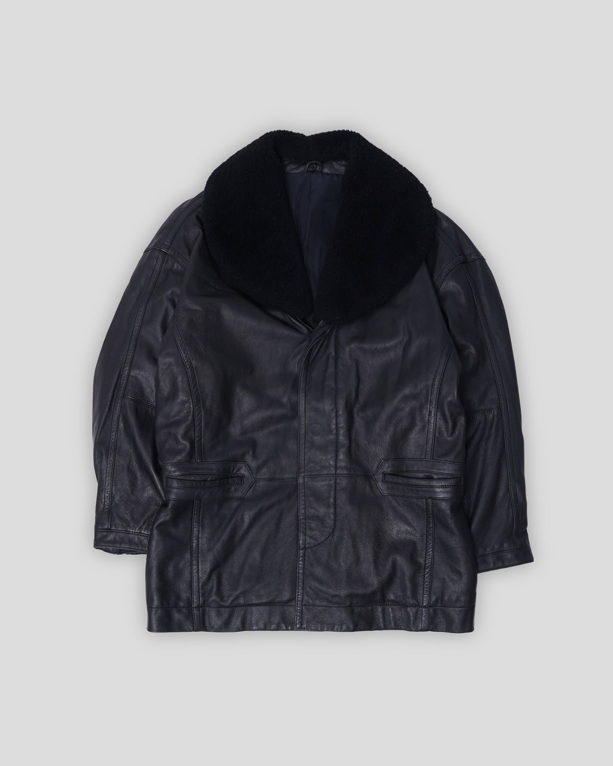 Boa Collar Detachable Leather Jacket – Front General Store