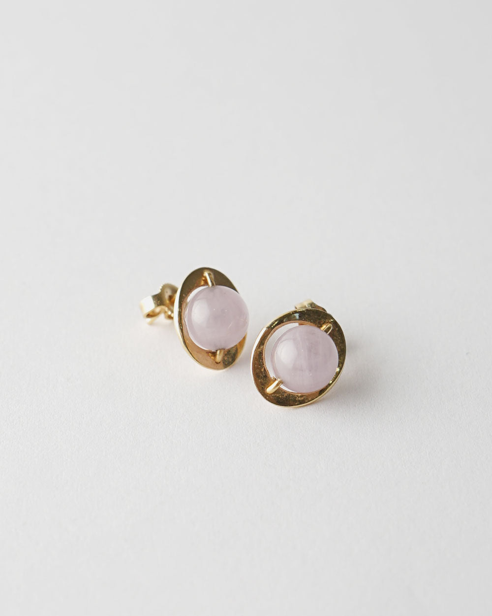 14k Gold Earrings w/ Natural Stone