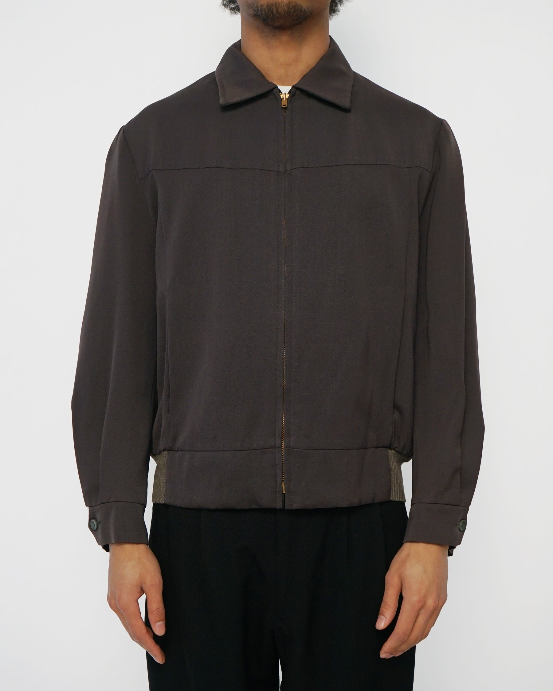 1950's Rayon Gabardine Zip-Up Jacket – Front General Store
