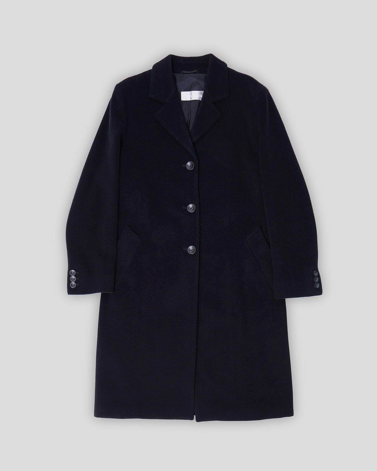 Black Wool Chester Coat