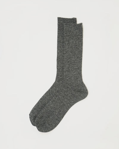 FGS Originals - Cashmere Rib Crew Socks / Gray