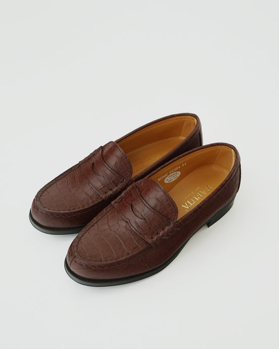 FGS Women's Embossed Leather Loafer / Brown