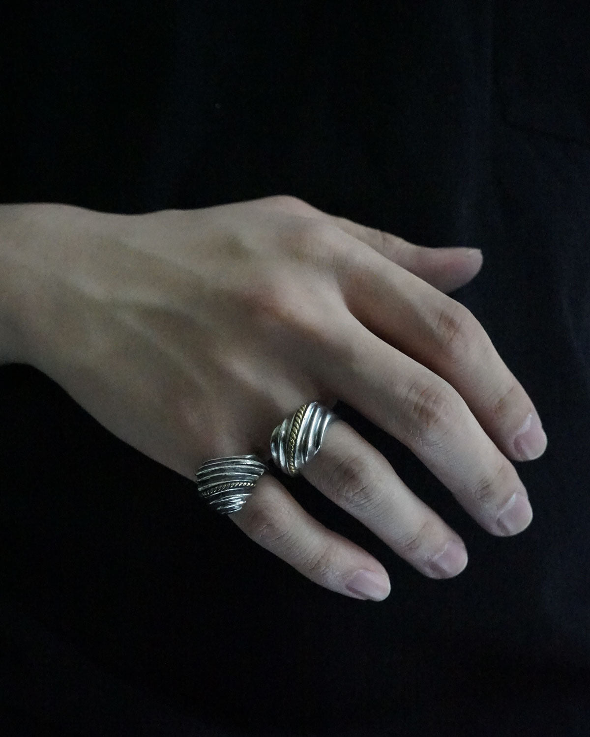 Silver x Brass Ring / size: 6