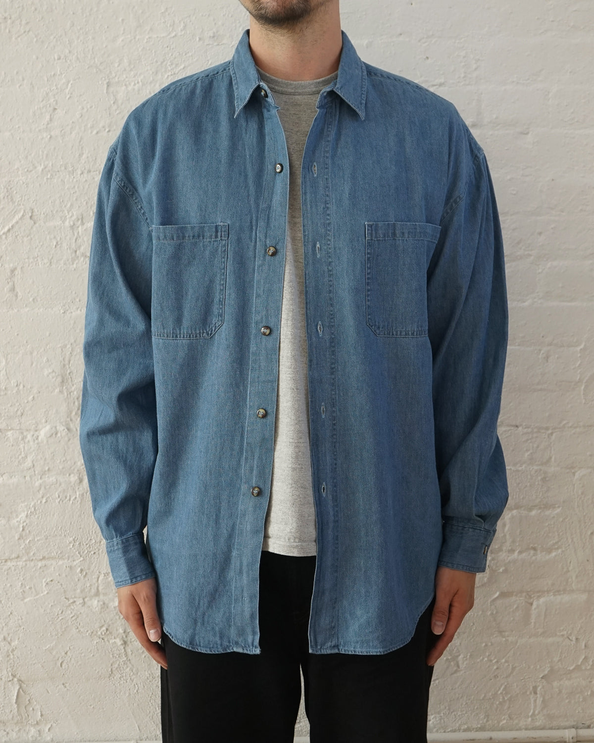 Washed Denim Shirt / Blue