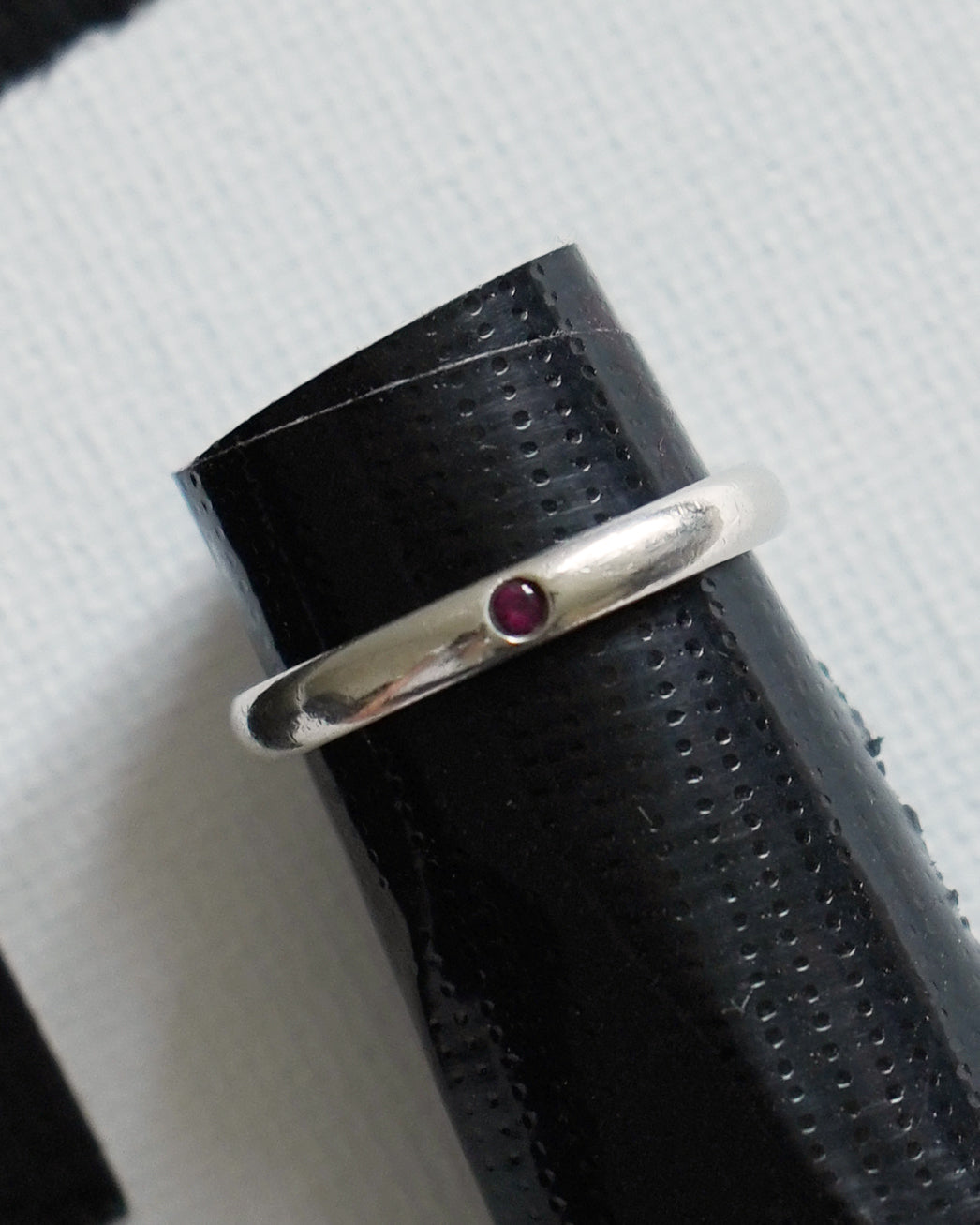 Stacking Band Ring w/ Ruby