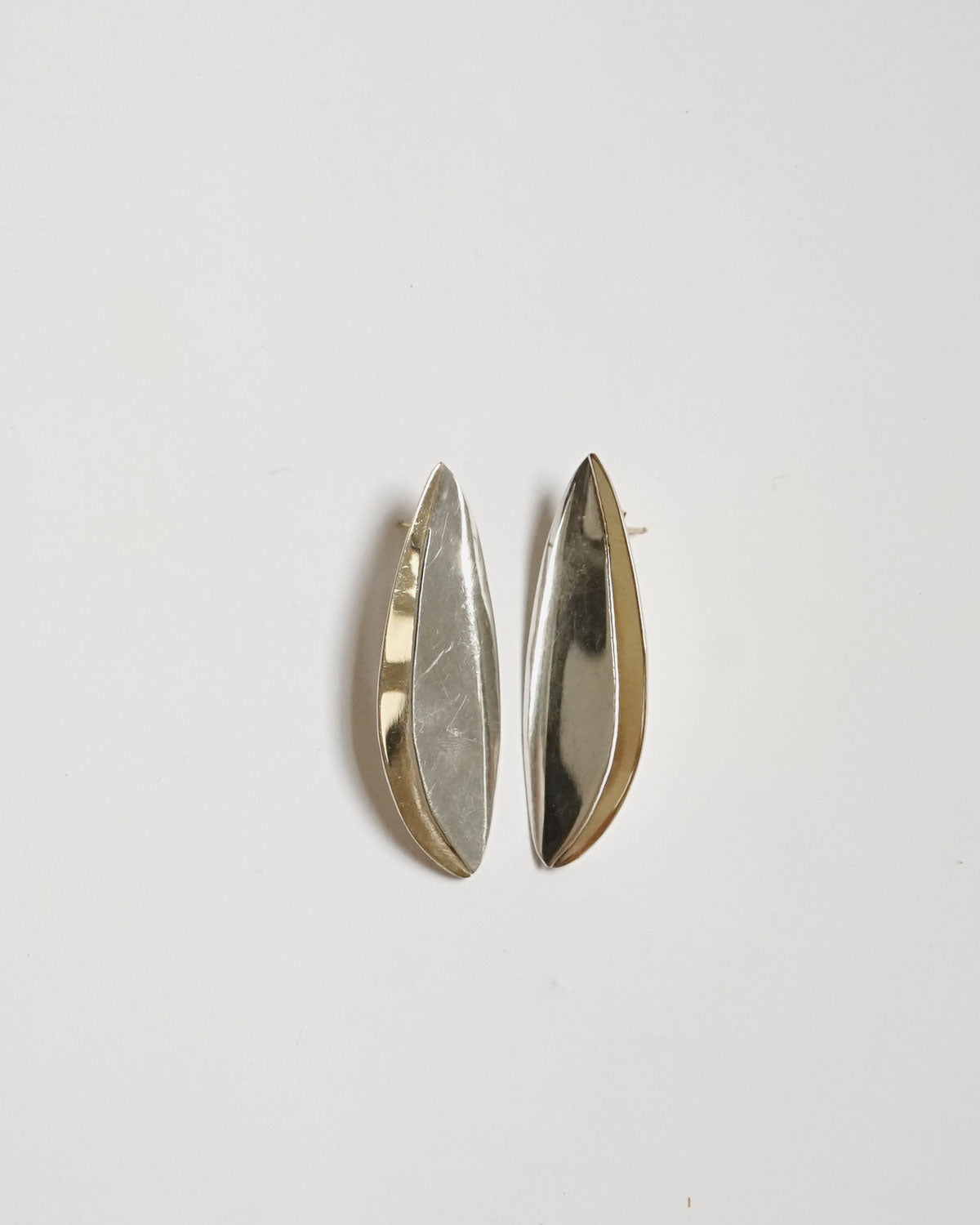 Silver x 14k Gold Earrings