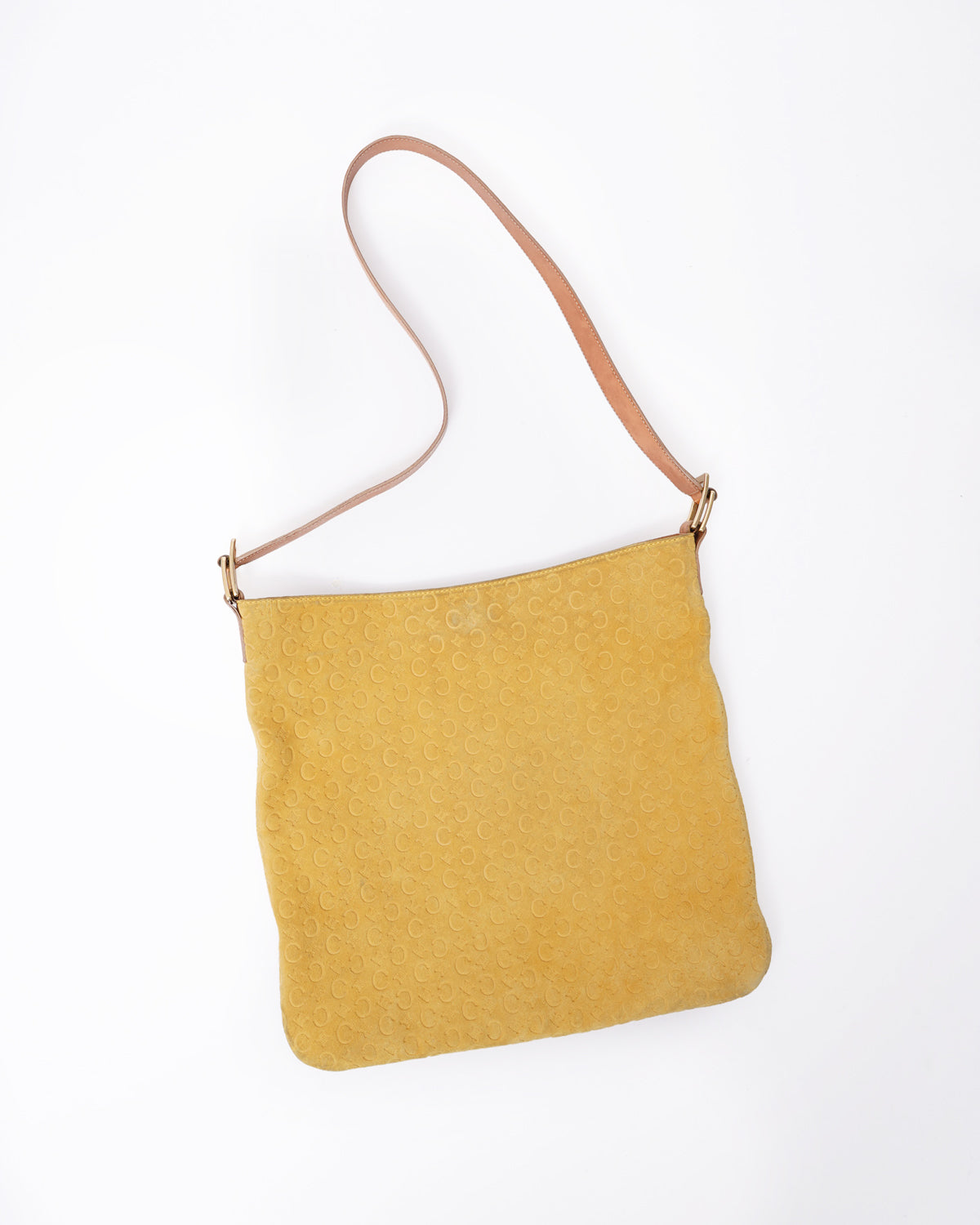 Yellow Suede Shoulder Bag