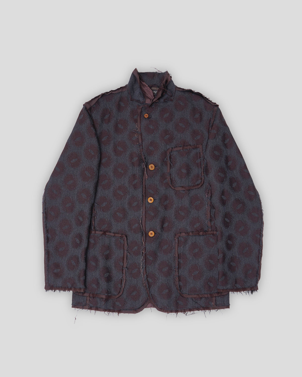 Cut Off Design Jaquard Jacket