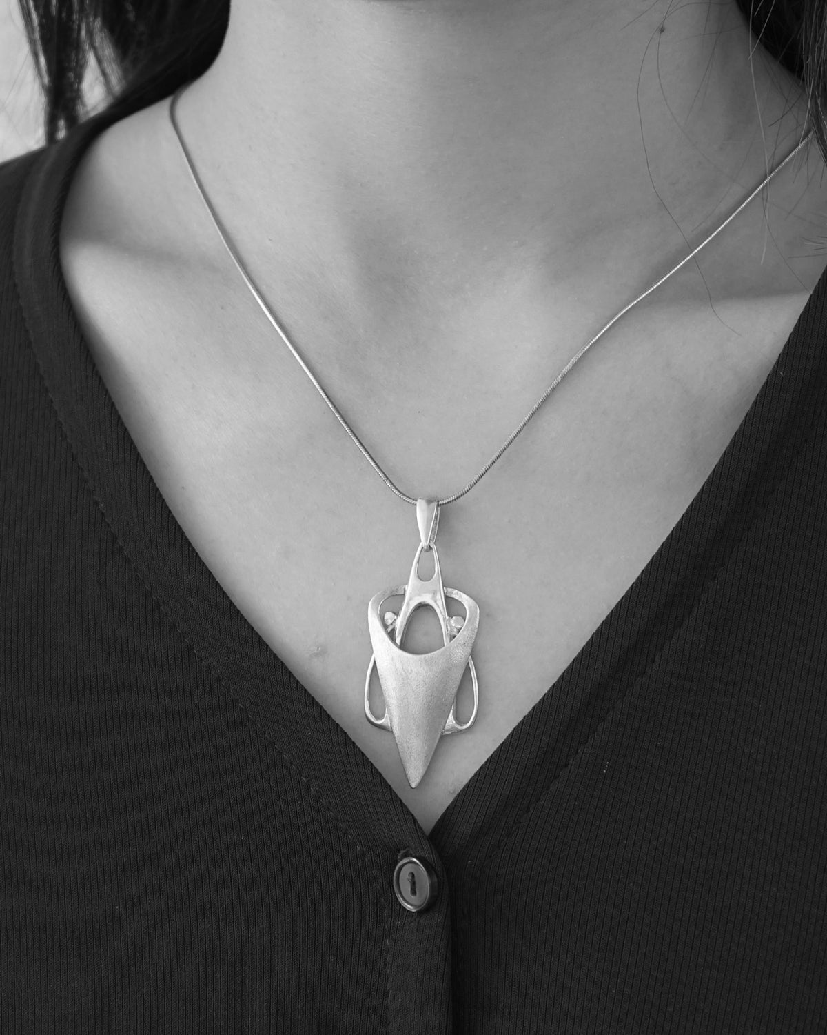 Silver Chain Necklace w/ Charm