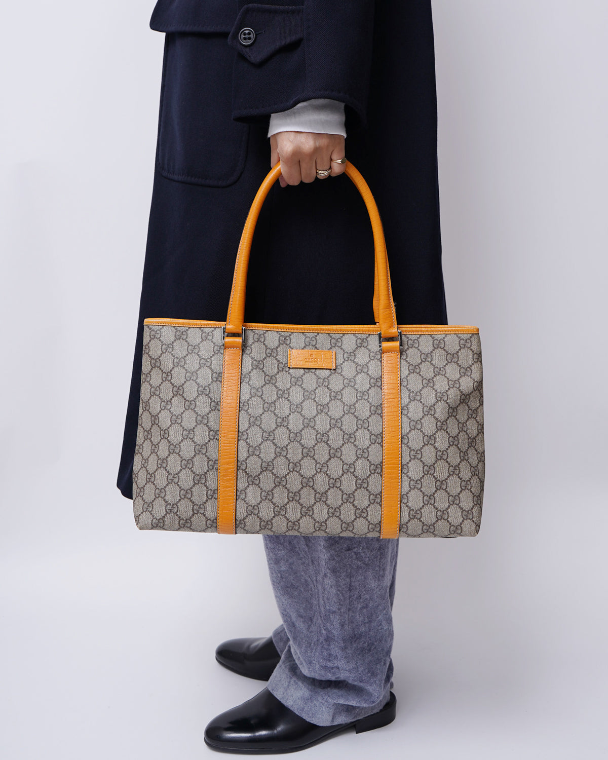 GG hand Bag w/ Orange Leather