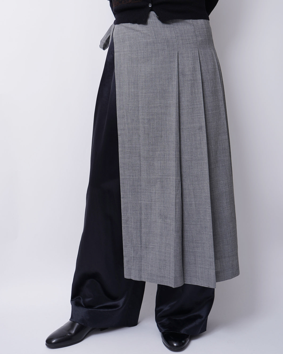 Pleated Wrap Skirt
