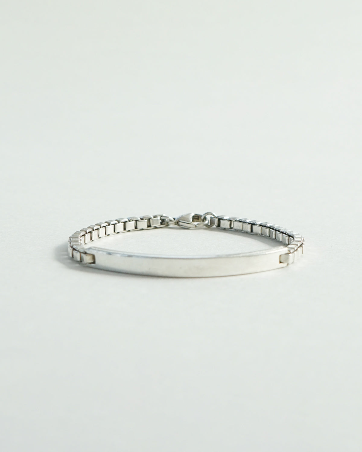  Silver Venetian Link ID Bracelet