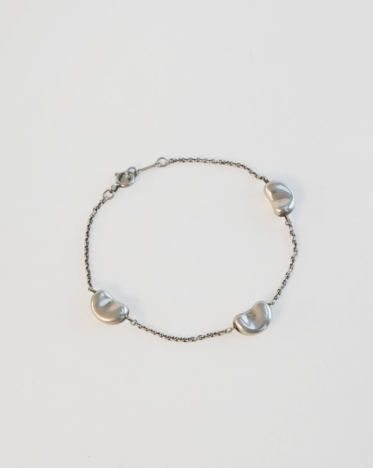 Silver 3 Bean Bracelet