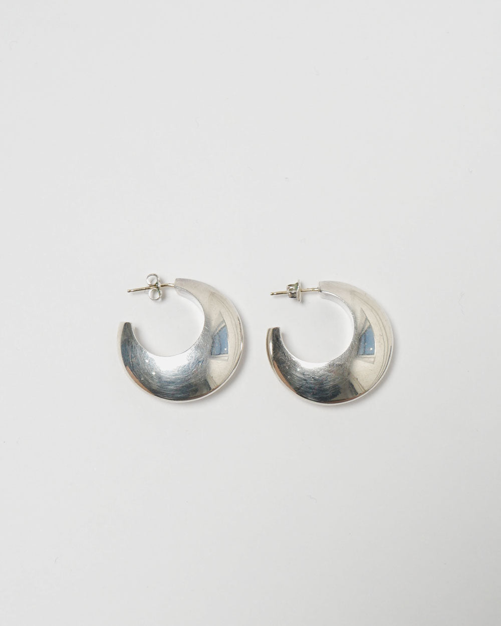 Silver x 14k Gold Hoop Earrings