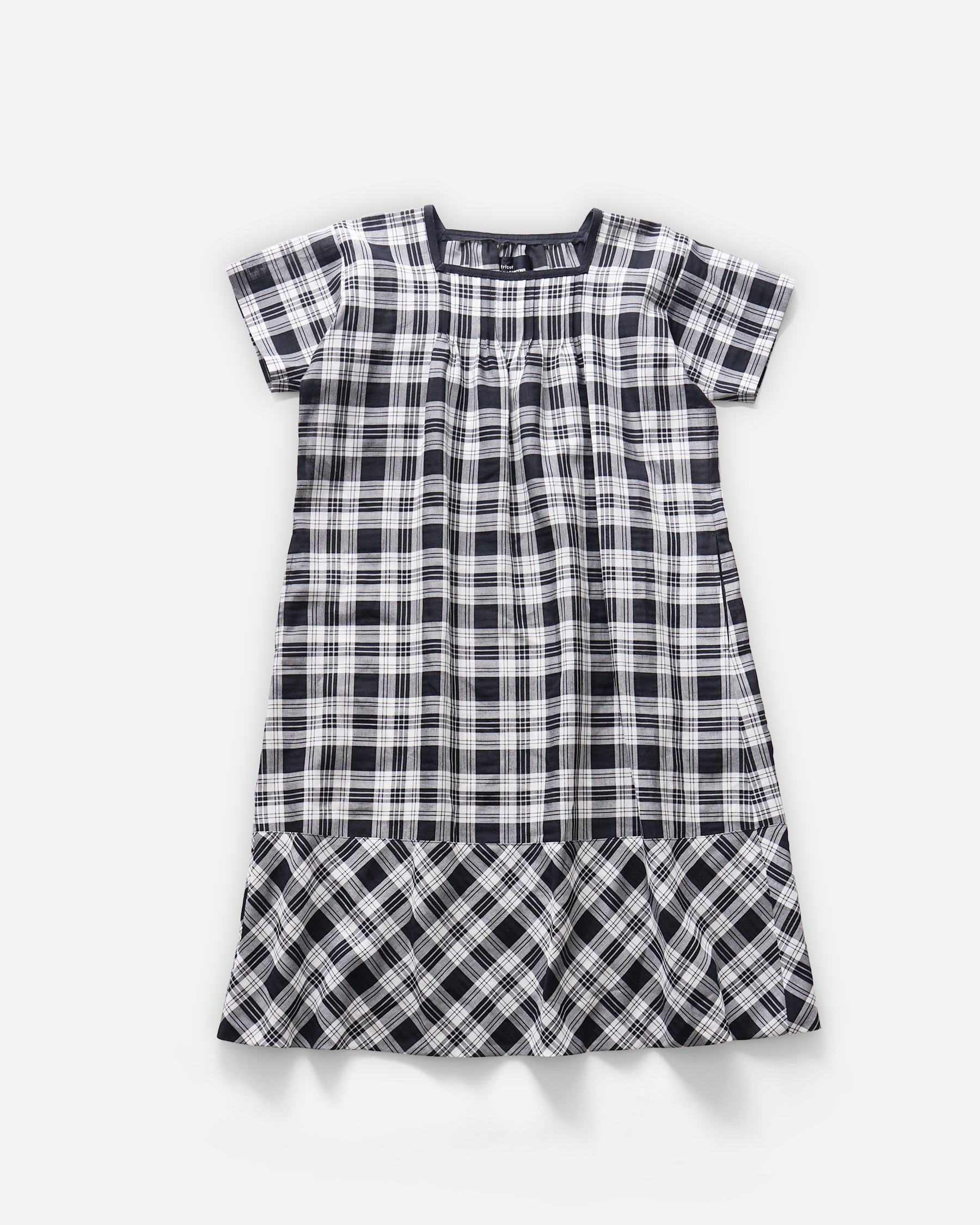 plaid square neck mini dress Loft Plaid Square Neck Mini Pocket Dress Size 6 Maple Butter Women's