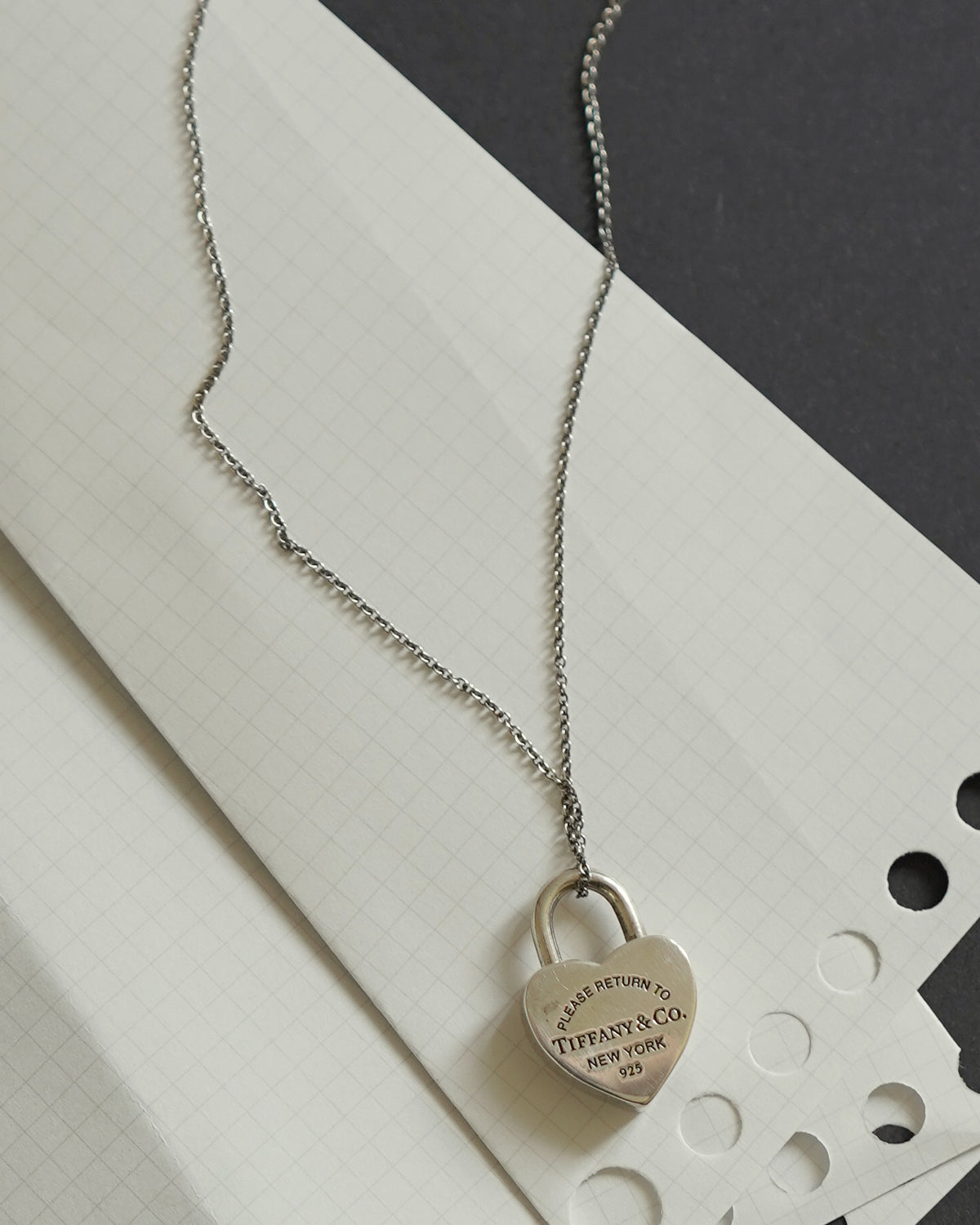 Silver Heart Lock Necklace