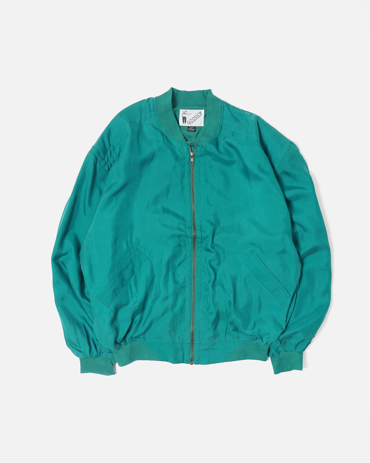 Silk Bomber Jacket / Green