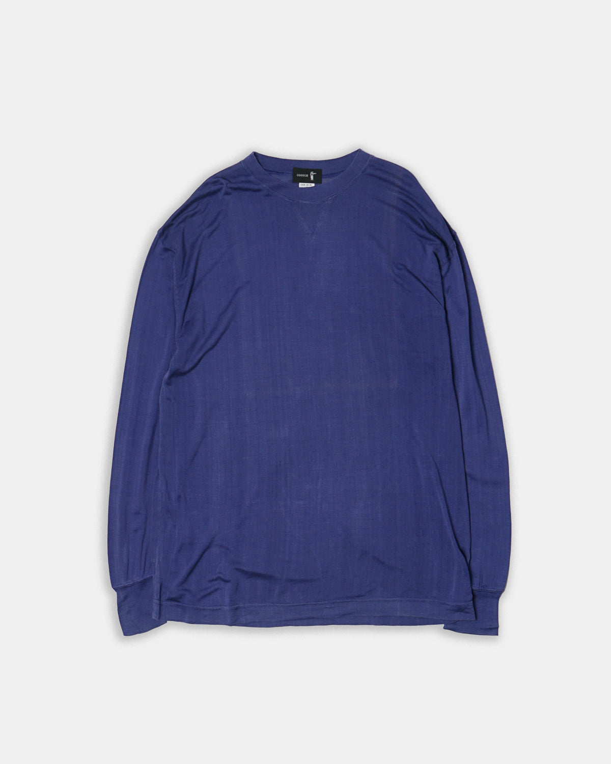 Silk Front V Tee L/S / Purple