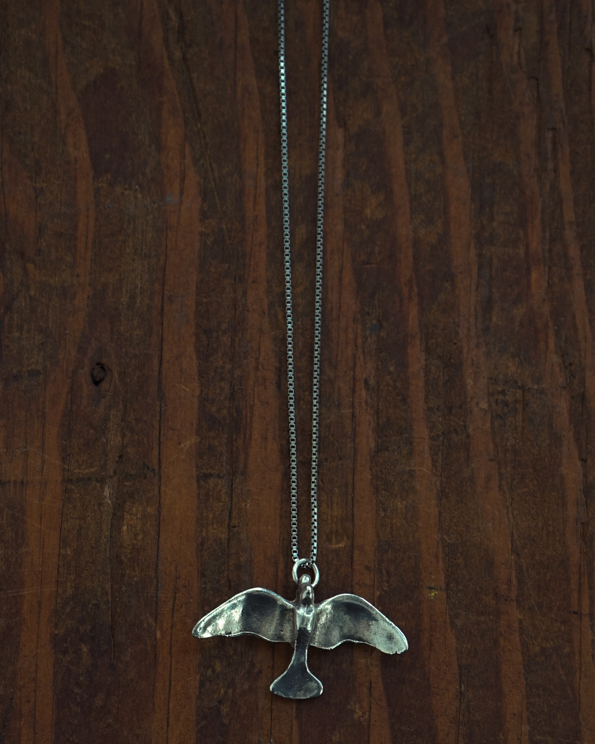 Silver Chain Necklace w/ Bird Charm