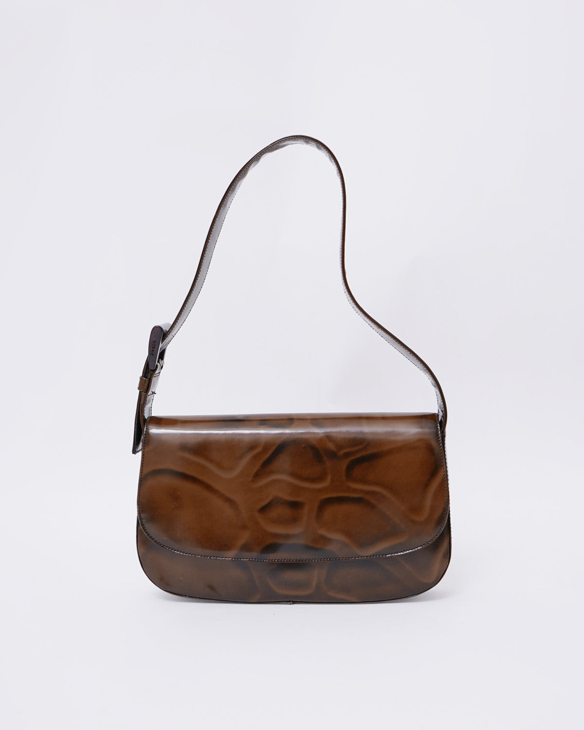 Patent Leather Giraffe Stamp Shoulder Bag