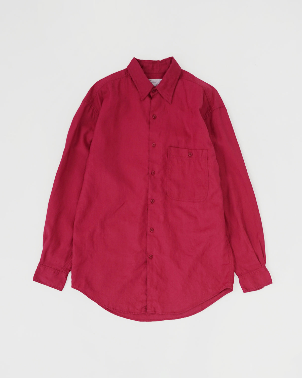 Washed Linen L/S Shirt / Red