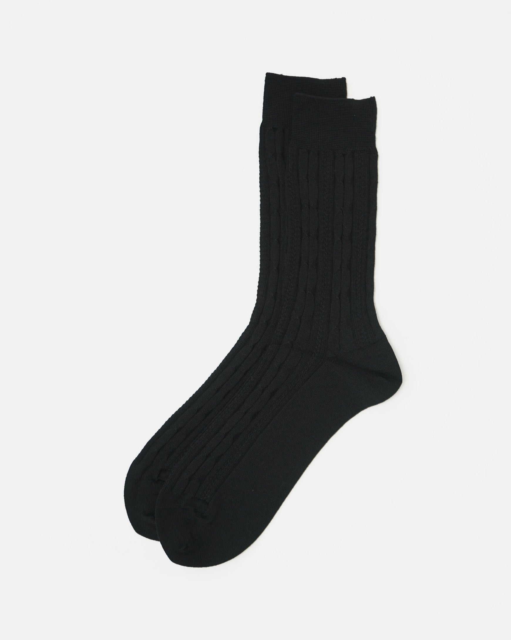 FGS Originals - Wool Cable Socks / Black