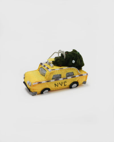 Felt NYC Taxi Ornament