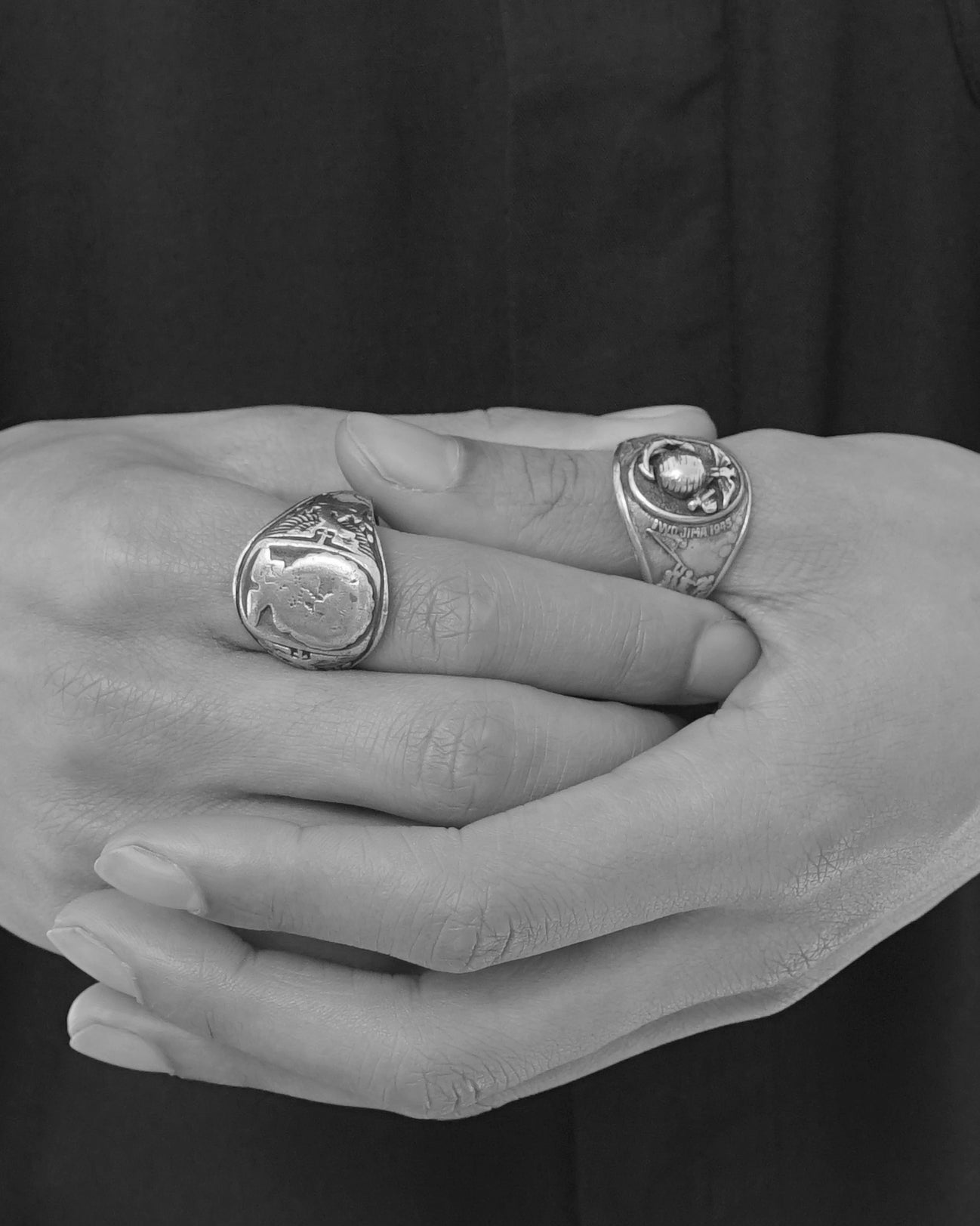 Silver US Marine Corps Military Ring / Size:12.5 – Front General Store