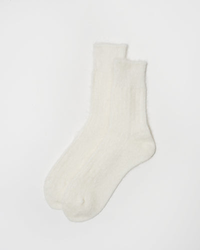 Mohair Socks / White