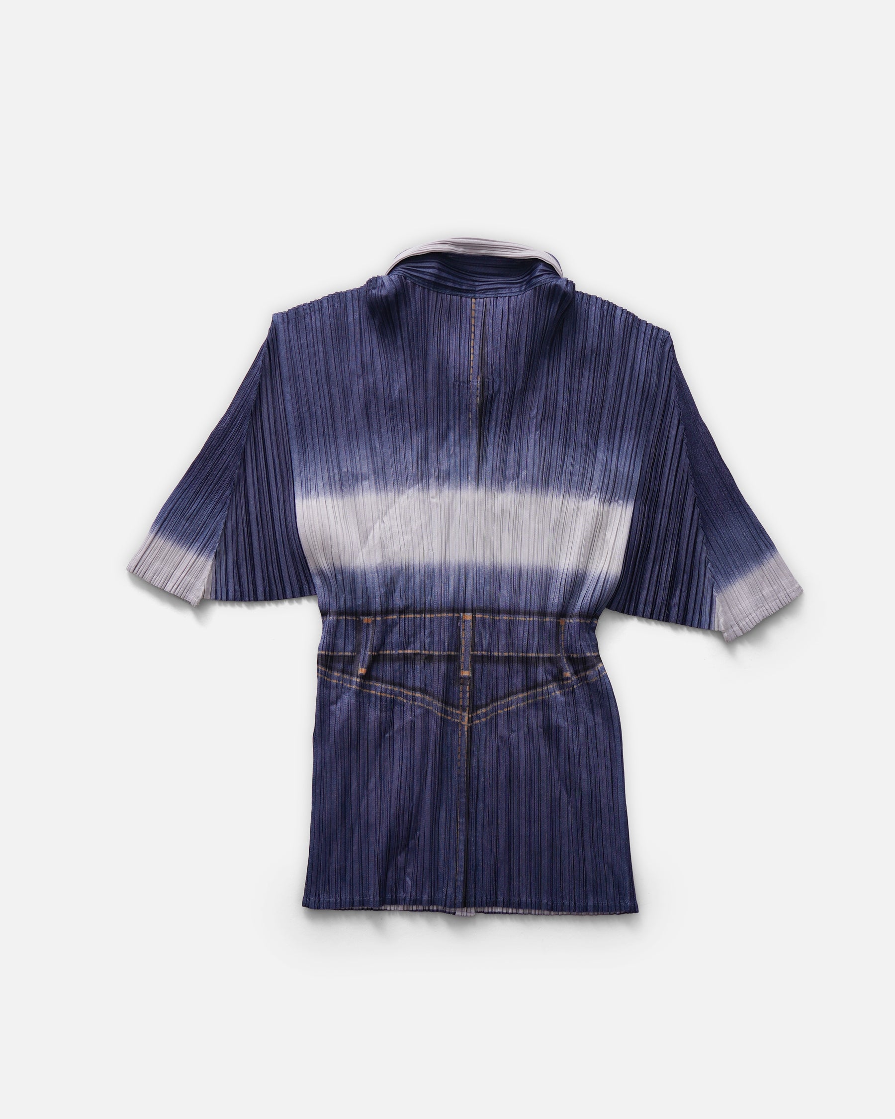 PLEATS PLEATS デニム風オールインワン Pleats Please Denim Transcription S/S Shirt – Front General Store