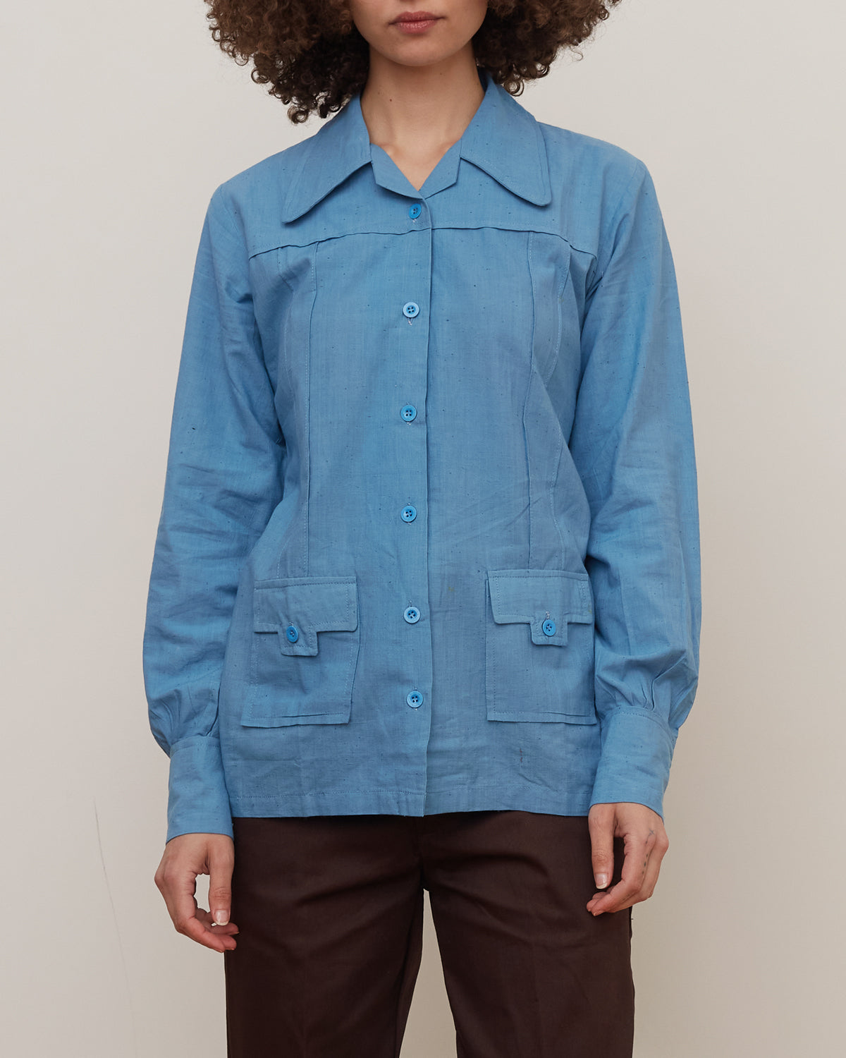  Indian Cotton Shirts Jacket / Blue
